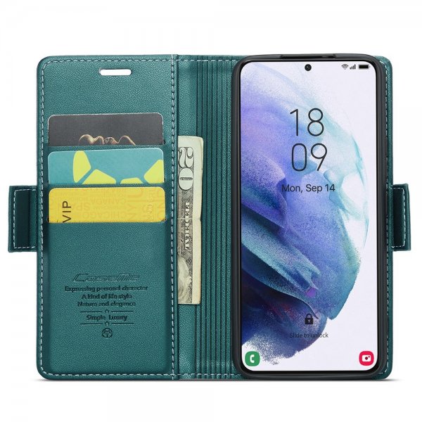 CaseMe Samsung Galaxy S21 Kotelo 023-sarja Vihreä