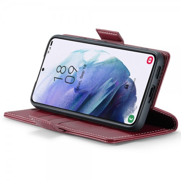 CaseMe Samsung Galaxy S21 -suojakotelo, 023-sarja, punainen