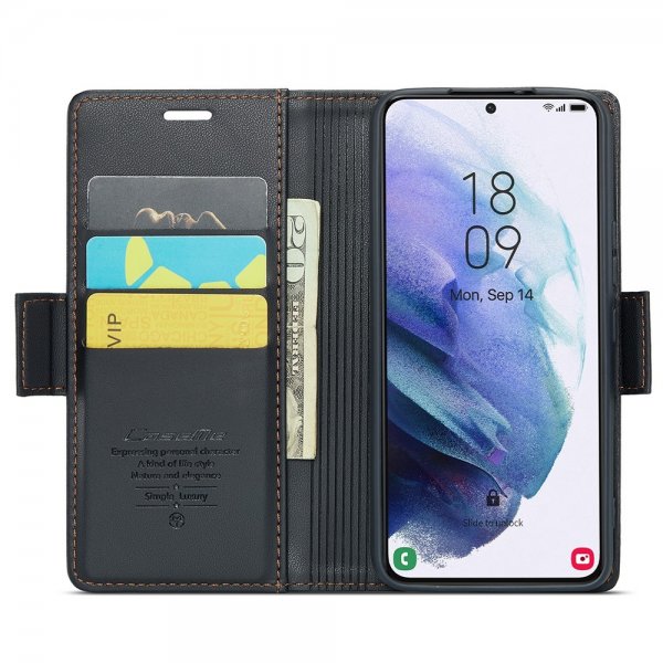 CaseMe Samsung Galaxy S21 Kotelo 023 Sarja Musta
