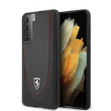 Ferrari Samsung Galaxy S21 -suojakuori logolla, rei'itetty, musta