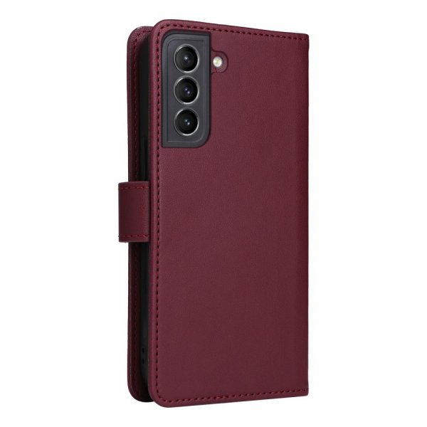 Betopnice Samsung Galaxy S21 Kotelo irrotettavalla kuorella 005 Punainen