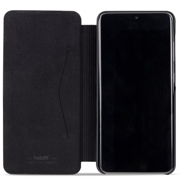 holdit Samsung Galaxy S21 Kotelo SlimFlip Wallet Musta