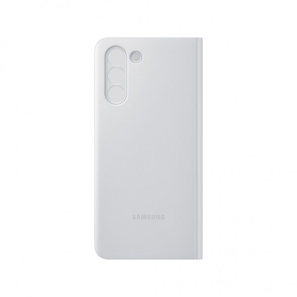 Samsung Alkuperäinen Galaxy S21 -kotelo Smart Clear View Cover Vaaleanharmaa