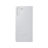 Samsung Alkuperäinen Galaxy S21 -kotelo Smart Clear View Cover Vaaleanharmaa