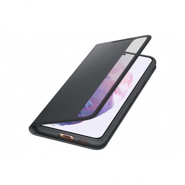 Samsung Alkuperäinen Galaxy S21 Plus Fodral Smart Clear View Cover Musta