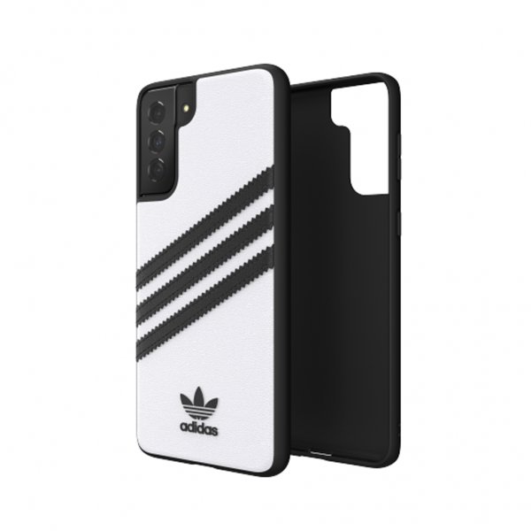 Adidas Samsung Galaxy S21 Plus -kuori 3 Stripes Snap Case, valkoinen