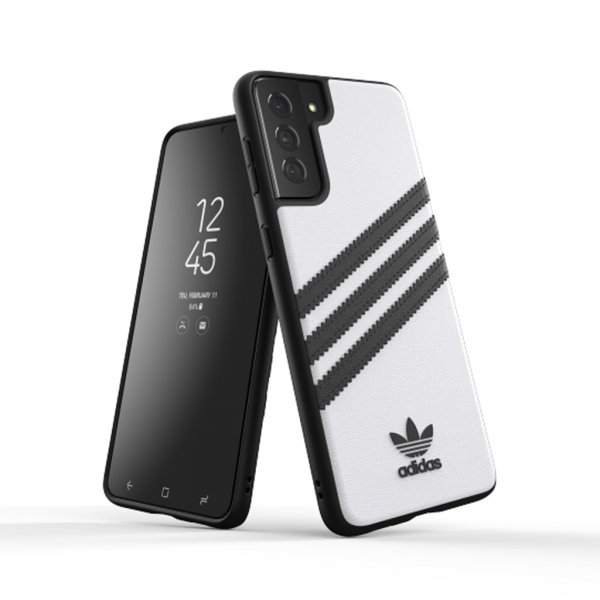 Adidas Samsung Galaxy S21 Plus -kuori 3 Stripes Snap Case, valkoinen