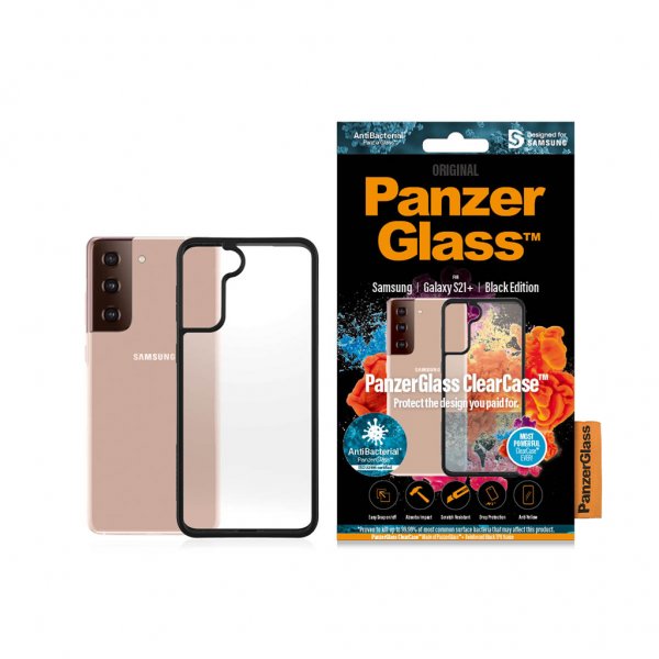 PanzerGlass Samsung Galaxy S21 Plus -suojakuori ClearCase Black Edition