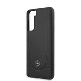Mercedes Benz Samsung Galaxy S21 Plus Kuori Logo Perforoitu Musta