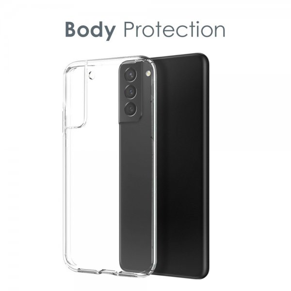 Northjo Samsung Galaxy S21 Plus -kuori näytönsuojalla ja kamerasuojaimella 3-in-1