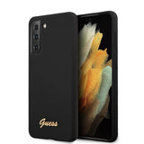Guess Samsung Galaxy S21 Plus Kuoret Metal Logo Musta