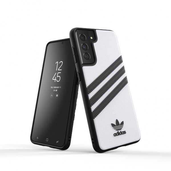 Adidas Samsung Galaxy S21 -suojakuori 3 Stripes Snap Case, valkoinen