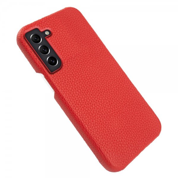 Samsung Galaxy S21 Kuori Aitoa Nahkaa MagSafe Punainen