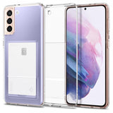 Spigen Samsung Galaxy S21 -suojakuori Crystal Slot läpinäkyvä
