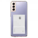 Spigen Samsung Galaxy S21 -suojakuori Crystal Slot läpinäkyvä