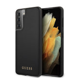 Guess Samsung Galaxy S21 Kuori Nahkarakenne Musta