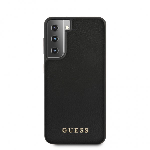 Guess Samsung Galaxy S21 Kuori Nahkarakenne Musta