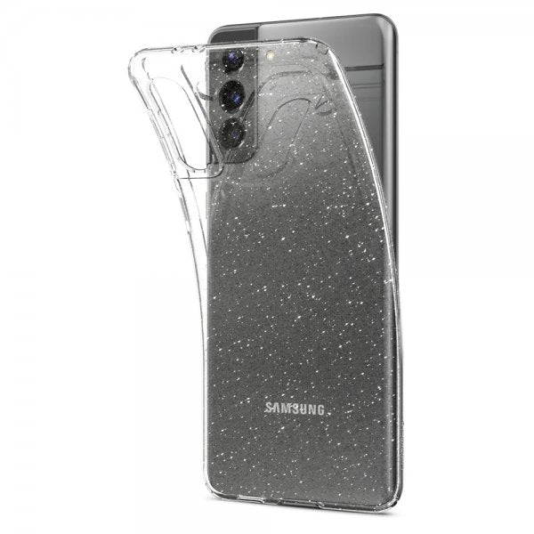 Spigen Samsung Galaxy S21 -suojakuori Liquid Crystal Glitter Crystal Quartz