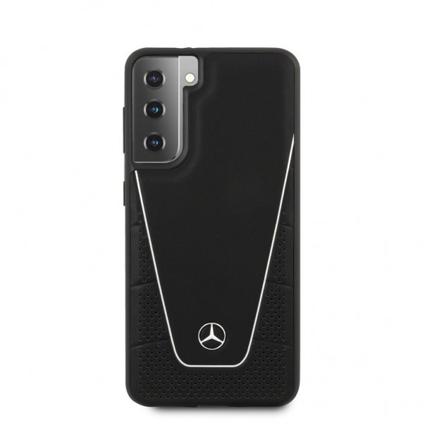 Mercedes Benz Samsung Galaxy S21 Suojakuori Logo Rei'itetty Dynaaminen Musta