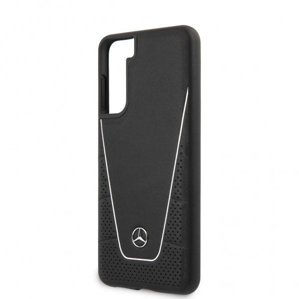 Mercedes Benz Samsung Galaxy S21 Suojakuori Logo Rei'itetty Dynaaminen Musta