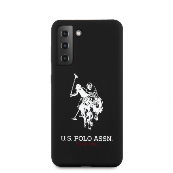 U.S. Polo Samsung Galaxy S21 -kuori, silikoni, logo, musta