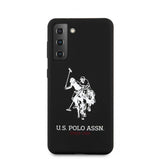 U.S. Polo Samsung Galaxy S21 -kuori, silikoni, logo, musta