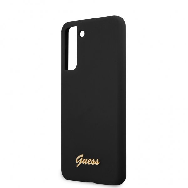 Guess Samsung Galaxy S21 Kuori Metallilogolla Musta