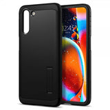 Spigen Samsung Galaxy S21 -suojakuori Tough Armor, musta