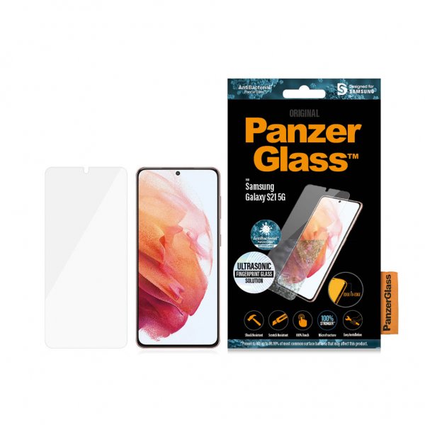 PanzerGlass Samsung Galaxy S21 näytönsuoja CaseFriendly Ultrasonic Fingerprint Full Glue