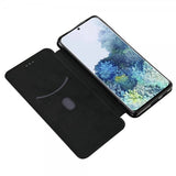 Samsung Galaxy S21 Ultra Suojakuori Hiilikuitutekstuuri Musta