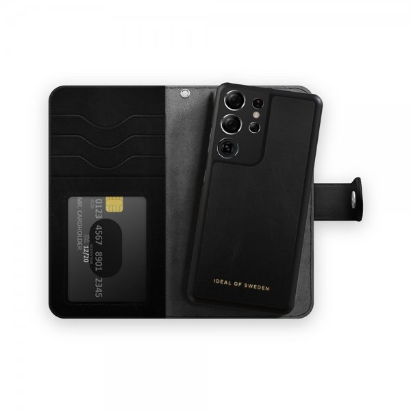 Ideal of Sweden Samsung Galaxy S21 Ultra -kotelo Magnet Wallet+ Musta