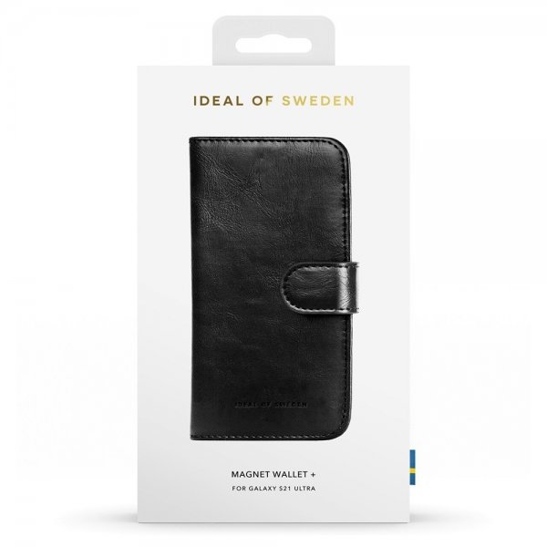 Ideal of Sweden Samsung Galaxy S21 Ultra -kotelo Magnet Wallet+ Musta