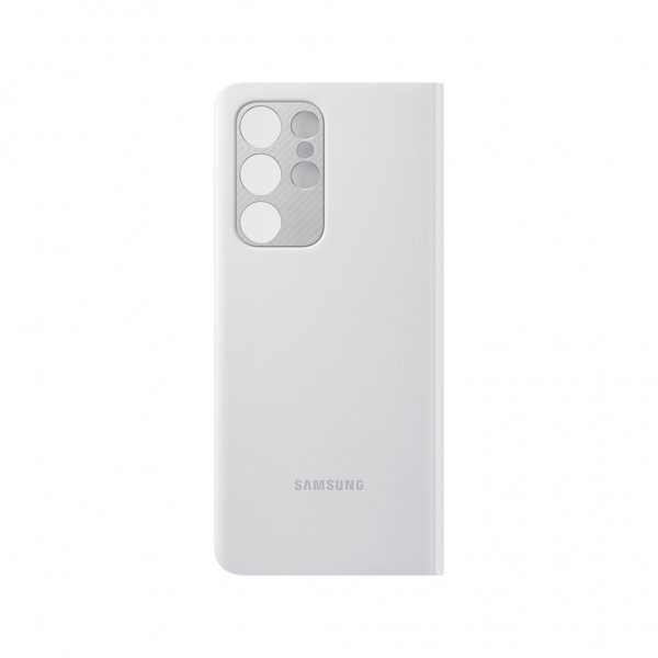 Samsung Original Galaxy S21 Ultra -kotelo Smart Clear View Cover vaaleanharmaa