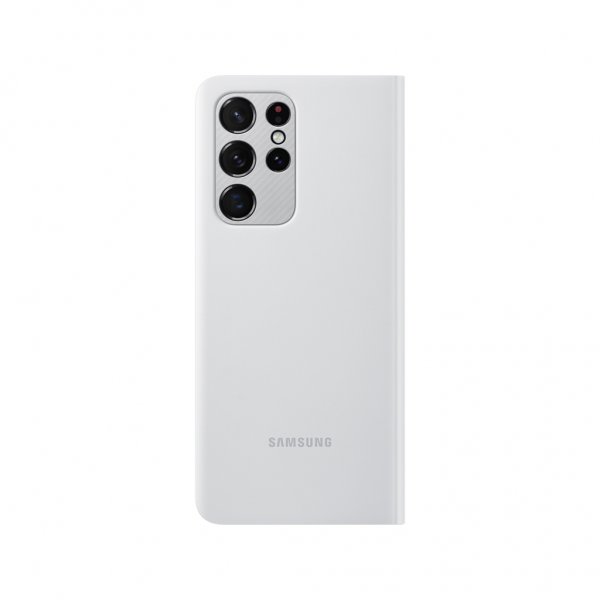 Samsung Original Galaxy S21 Ultra -kotelo Smart Clear View Cover vaaleanharmaa