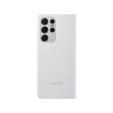 Samsung Original Galaxy S21 Ultra -kotelo Smart Clear View Cover vaaleanharmaa
