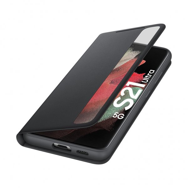Samsung Original Galaxy S21 Ultra -suojakuori Smart Clear View Cover, musta