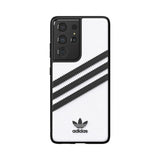 Adidas Samsung Galaxy S21 Ultra -suojakuori 3 Stripes Snap Case, valkoinen