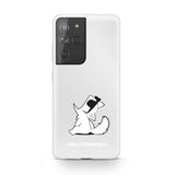 Karl Lagerfeld Samsung Galaxy S21 Ultra -suojakuori Choupette läpinäkyvä