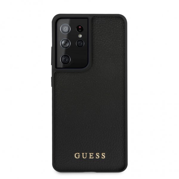 Guess Samsung Galaxy S21 Ultra Kuori Nahkakuvio Musta