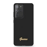 Guess Samsung Galaxy S21 Ultra Kuori Metalli Logo Musta