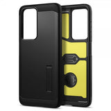Spigen Samsung Galaxy S21 Ultra -suojakuori, Tough Armor, musta