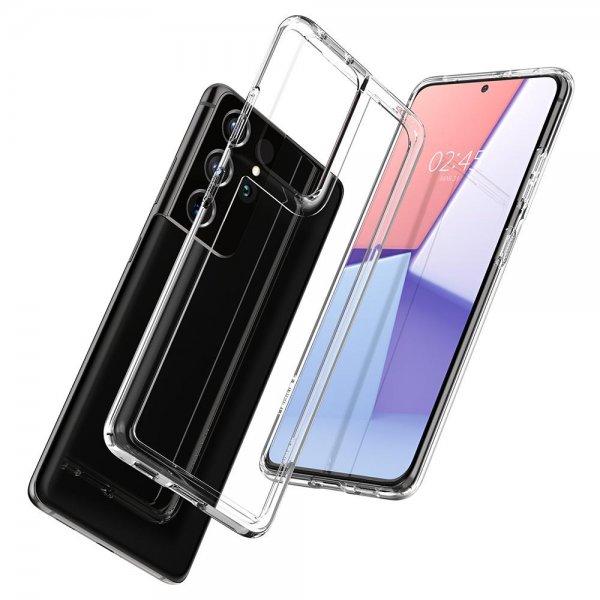 Spigen Samsung Galaxy S21 Ultra -suojakuori Ultra Hybrid Crystal Clear