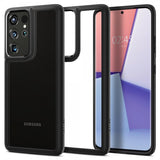 Spigen Samsung Galaxy S21 Ultra -suojakuori, Ultra Hybrid Matte Black