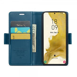 CaseMe Samsung Galaxy S22 -lompakkokotelo 023 Series Sininen