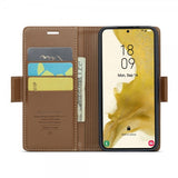 CaseMe Samsung Galaxy S22 Kotelo 023 Sarja Ruskea