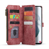 CaseMe Samsung Galaxy S22 -lompakkokotelo C30 Series Punainen