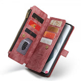 CaseMe Samsung Galaxy S22 -lompakkokotelo C30 Series Punainen