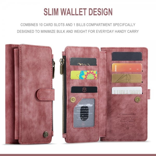 CaseMe Samsung Galaxy S22 -lompakkokotelo C30 Series Punainen