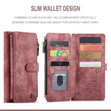 CaseMe Samsung Galaxy S22 -lompakkokotelo C30 Series Punainen