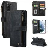 CaseMe Samsung Galaxy S22 -lompakkokotelo C30 Series Musta